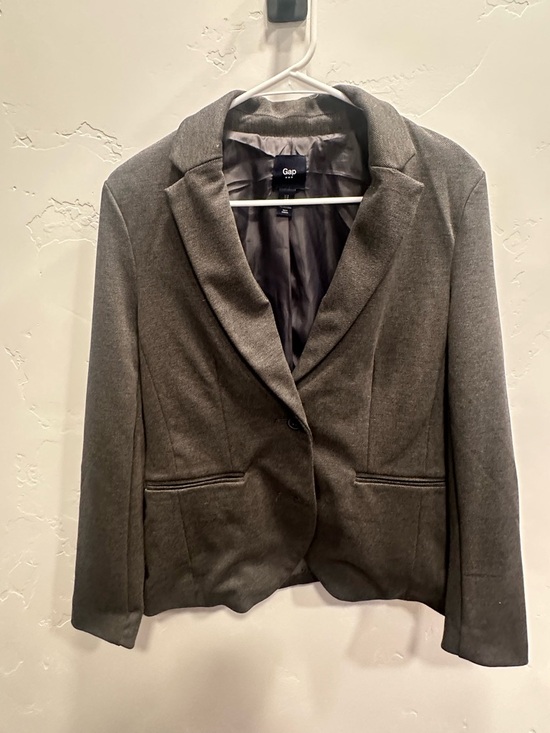 GAP Jackets & Blazers - GAP Women's Dark Gray Tailored Single-Button Blazer